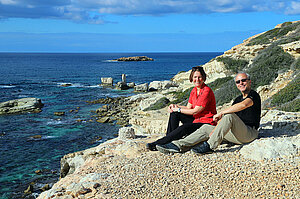 Anne und Lars auf den Weißen Klippen