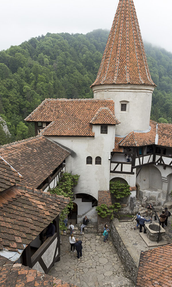 Innenhof von Schloss Bran, dem Draculaschloss