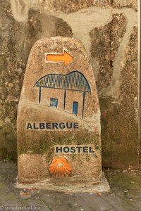 Wegweiser zur Herberge - Melide