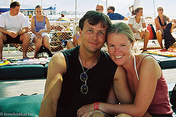 Annette und Lars auf der Yacht Orkan 5