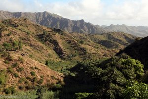 Sicht über das Bergland