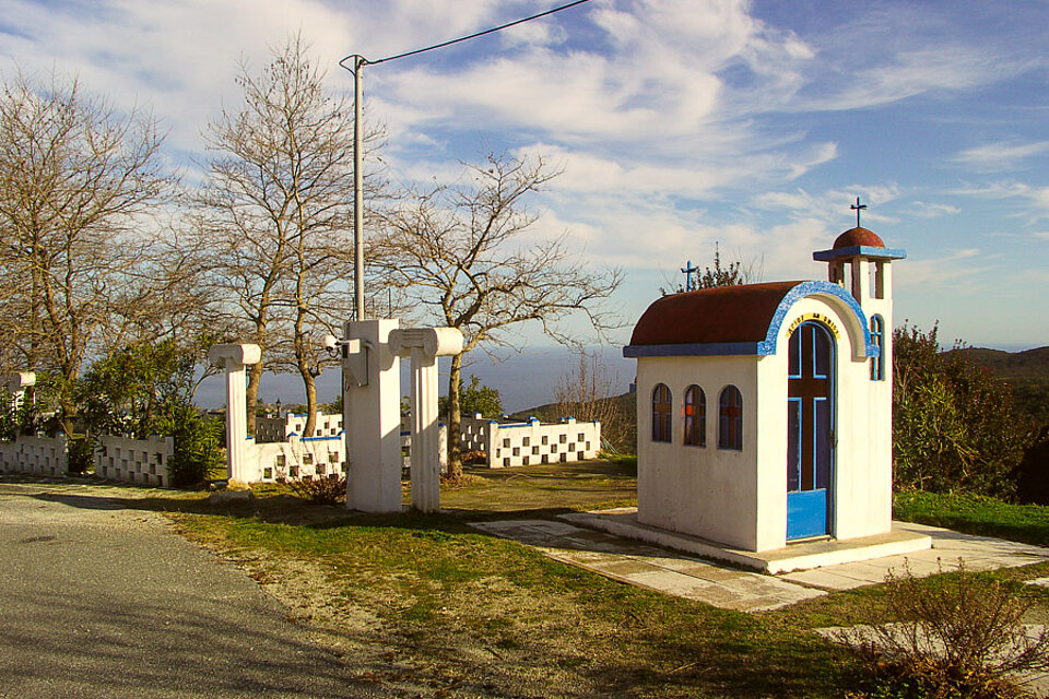 Bildstock bei der Taverne Panorama auf Sithonia