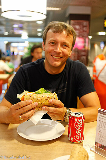 bei Air Baltic gibt es Sandwich als Trost