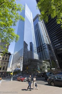 Four World Trade Center vom Zuccotti Park aus