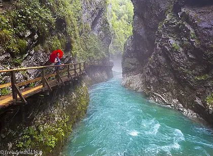 Wanderung durch die Vintgar Klamm