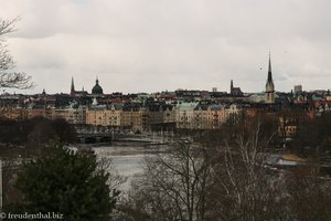 Blick von Djurgården nach Östermalm