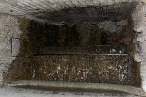 Wasserfall in den Tunneln des Weinguts Milestii Mici