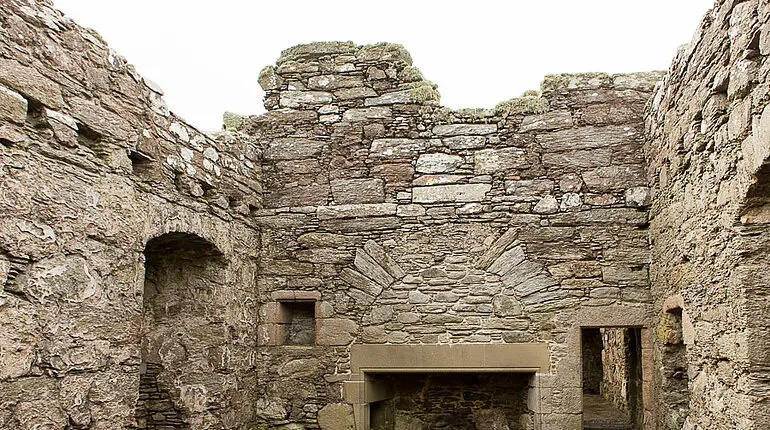 Kamin im Muness Castle auf Unst