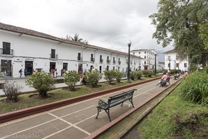 Beim Parque Caldas von Popayán.