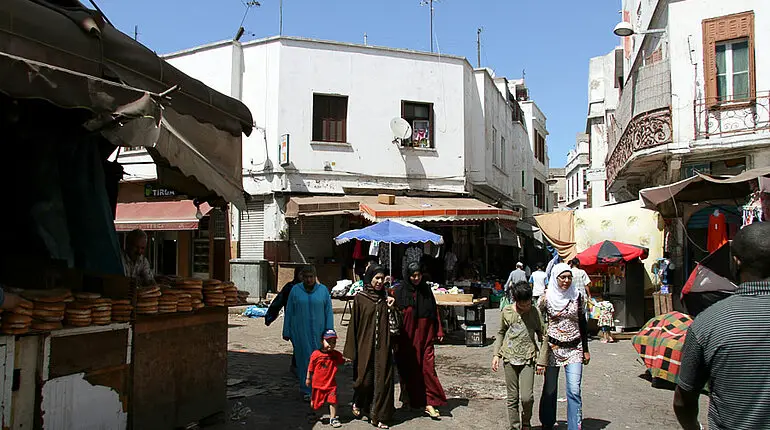 Marktstände in der Medina von Casablanca