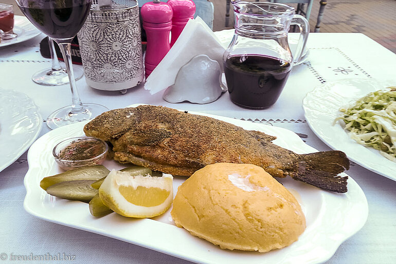 Fisch zum Abendessen – Resedinta Rotundu in Butuceni