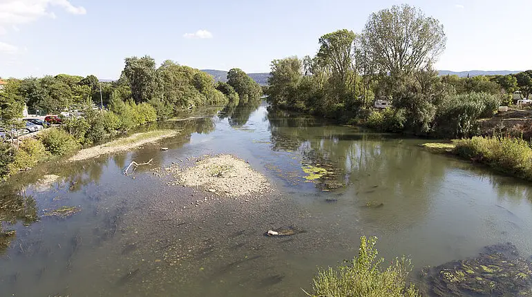 Fluss Aude bei Trébes