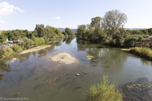 Blick auf den Fluss Aude bei Trébes