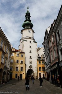 vor dem Michaelertor von Bratislava