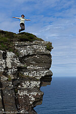 Sprung über den Cliffs von Moher