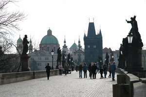 Blick von der Kleinseite zurück zur Prager Altstadt