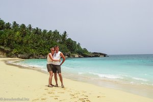 Annette und Lars am Strand von Samana