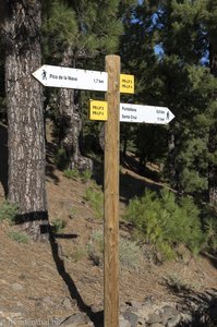 Wanderschild auf La Palma