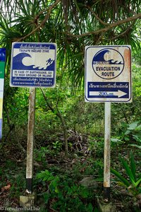 Tsunami-Fluchtweg auf Ko Hong