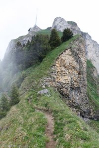 Blick zur Bergstation des Hohen Kasten