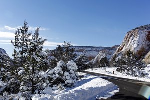 Viel Schnee im Zion Nationalpark