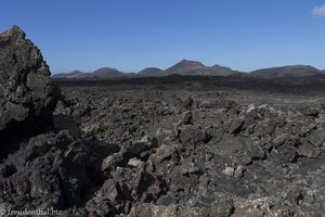 Schroffe Lava bei der Caldera de los Cuervos