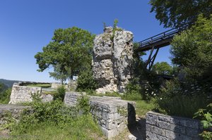 Brücke auf der Burg Helfenstien