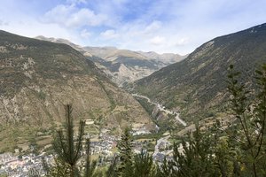 Aussicht vom Panoramaweg oberhalb Encamp