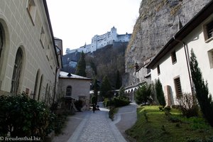 Blick vom Petersfriedhof zur Festung Hohensalzburg