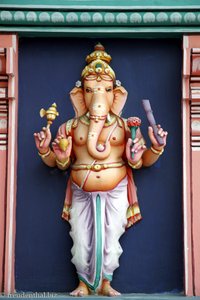 Ganesha-Statue im Hindutempel von Goodlands