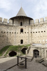 Wir schauen in den Innenhof der Festung von Soroca