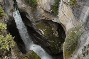 Blick von der ersten Brücke in den Maligne Canyon