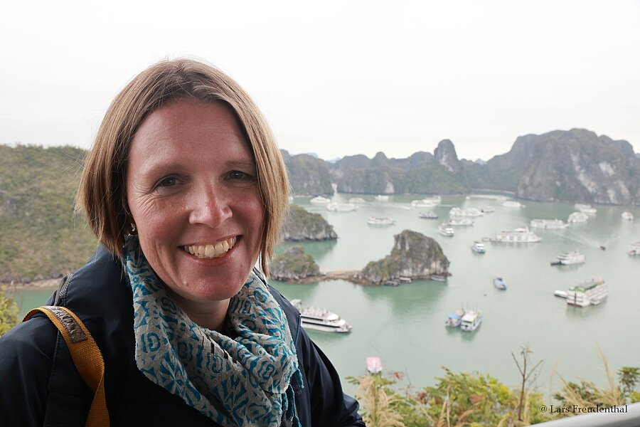 Annette auf Ti Top Island, Vietnam