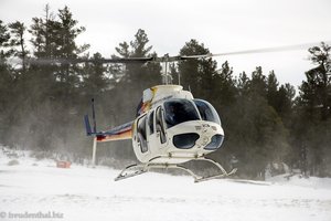 unser Helikopter zum Grand Canyon landet