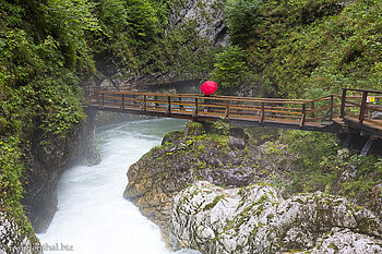 Anne - einsam in der Vintgar Klamm