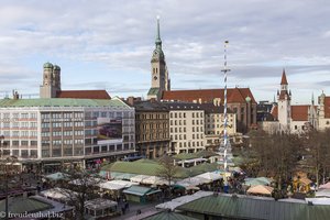 Aussicht auf den Viktualienmarkt vom Derag Livinghotel aus