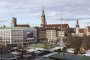 Aussicht auf den Viktualienmarkt vom Derag Livinghotel aus