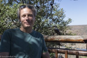 Lars und Star beim Mittagessen im Olifants Camp