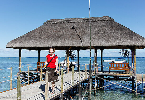 beim Bootsanleger des Hotels La Pirogue auf Mauritius
