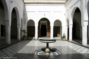 einer der kleinen Innenhöfe des Harems im Bahia Palast