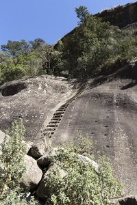 Leiter auf den Aussichtspunkt beim Tugela Gorge