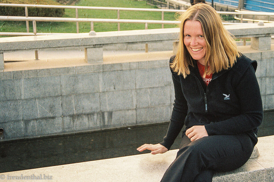 Annette bei der Wildganspagode von Xian