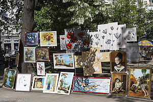 Bilder auf dem Kunstgewerbemarkt von Chisinau