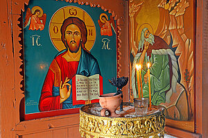 Ikonen in der Kapelle Profitis Ilias