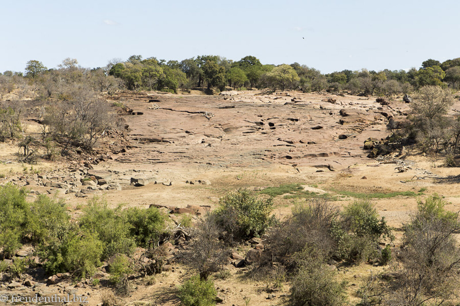 Ausblick über die Red Rocks im Kruger Nationalpark, Südafrika