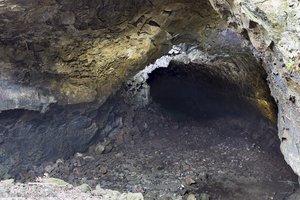 Es wohnen Fledermäuse in der Manjanggul Lavahöhle