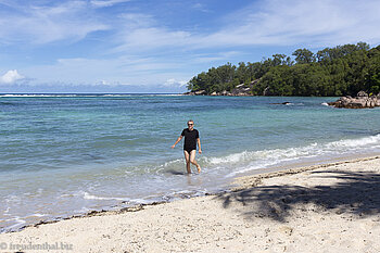 Lars am Crown Beach auf Mahé