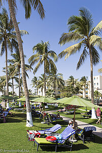 im Garten des Hilton Salalah im Oman