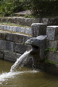 Wasserzulauf beim Lotusteich Buyongjeong