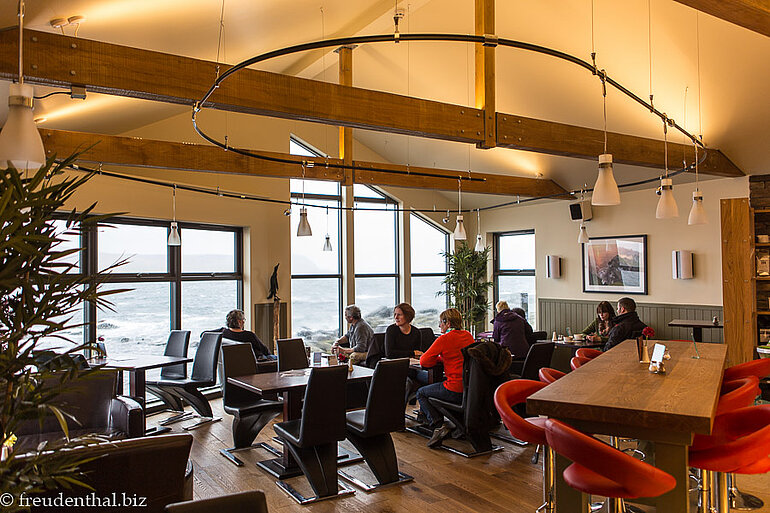 Restaurantbereich im Café Fjarå bei Lerwick
